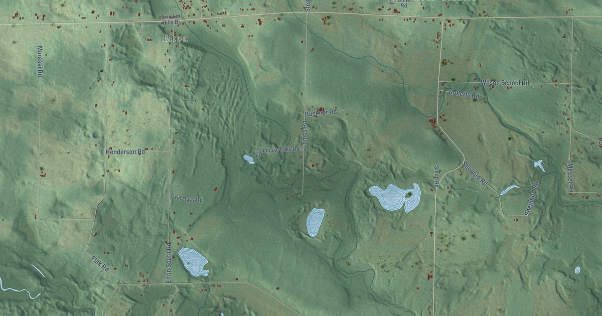 Map of Evergreen, Langlade County, Wisconsin in 2026