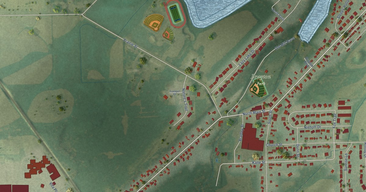 Map of Fall River, Wisconsin in 2026