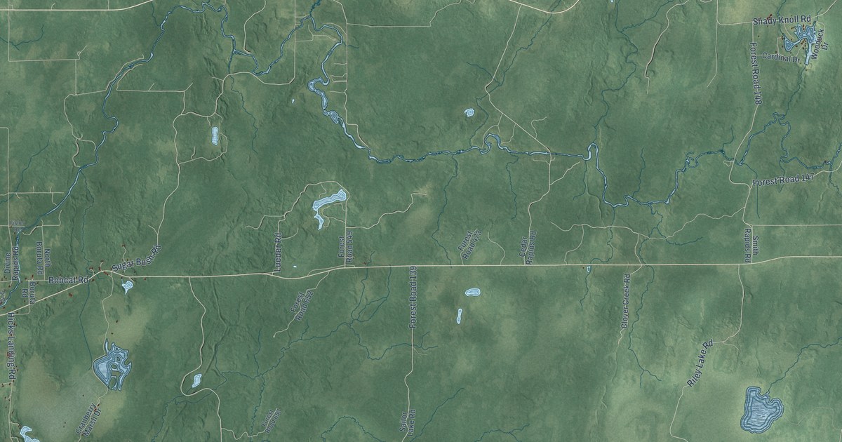 Map of Fifield, Wisconsin in 2026