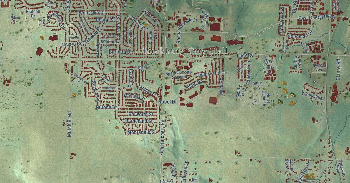 Map of Fitchburg, Wisconsin in 2026