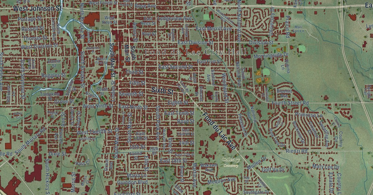Map of Fond du Lac, Wisconsin in 2026