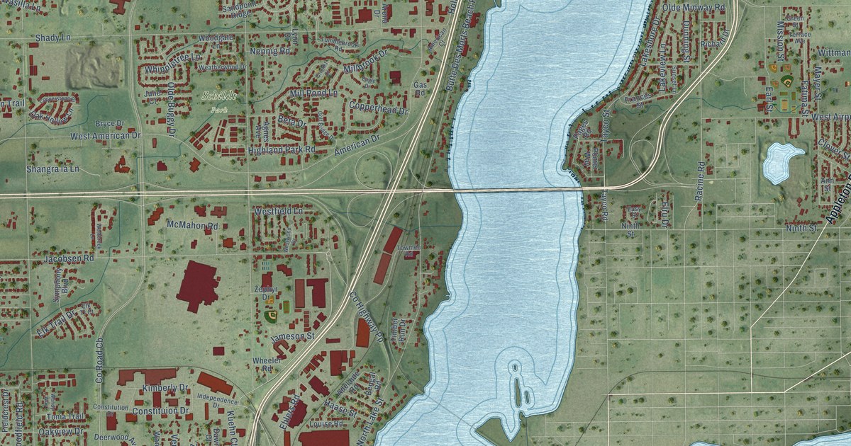 Map of Fox Crossing, Wisconsin in 2026