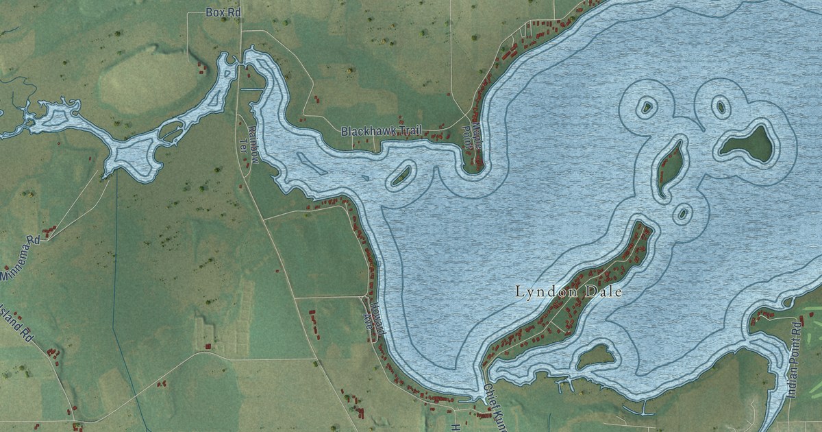 Map of the Town of Fox Lake, Wisconsin in 2026