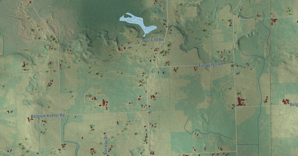 Map of the Town of Fredonia, Wisconsin in 2026