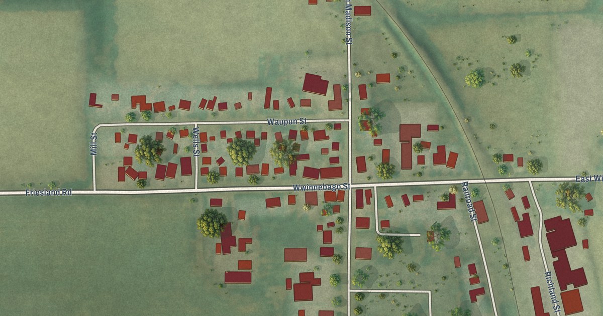 Map of Friesland, Wisconsin in 2026