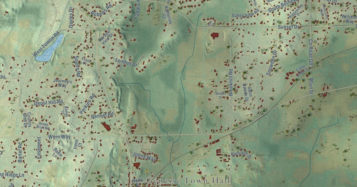 Map of Genesee, Wisconsin in 2026