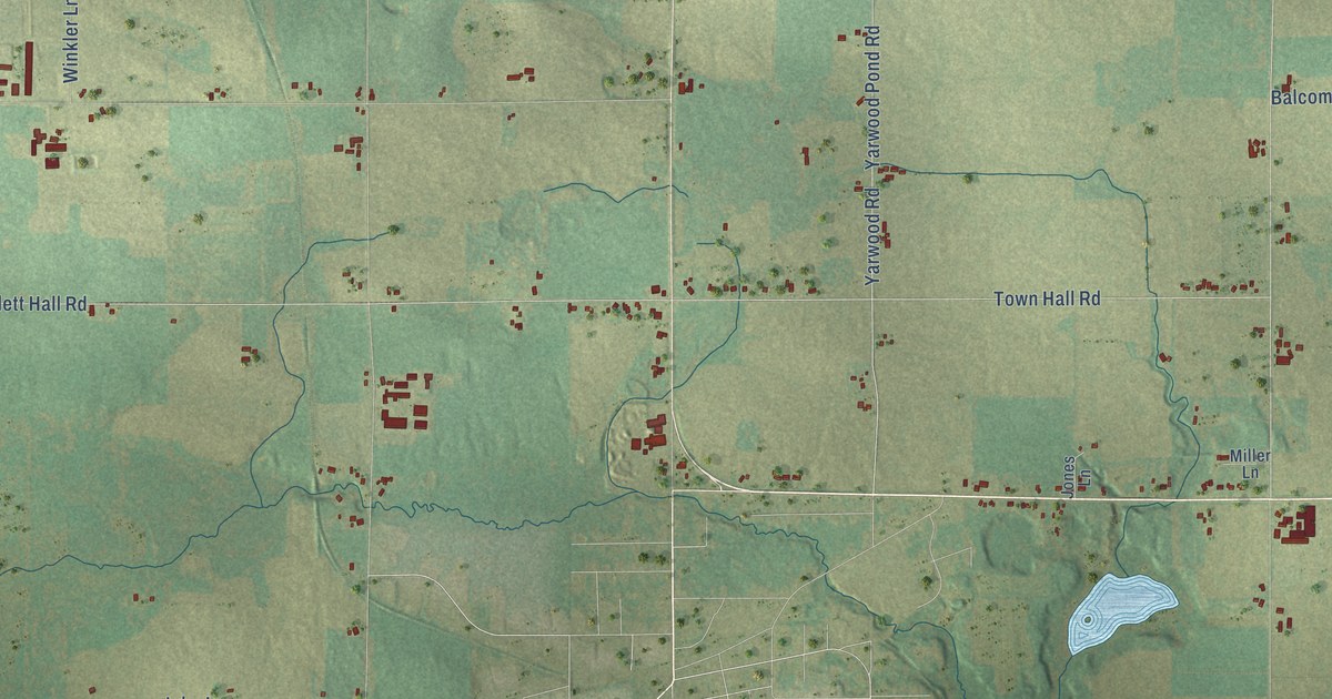 Map of the Town of Gillett, Wisconsin in 2026
