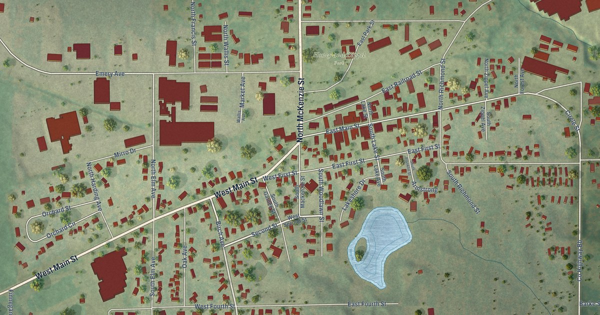 Map of Gillett, Wisconsin in 2026