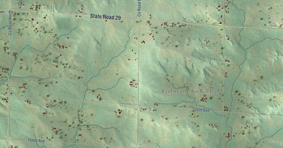 Map of Gilman, Pierce County, Wisconsin in 2026