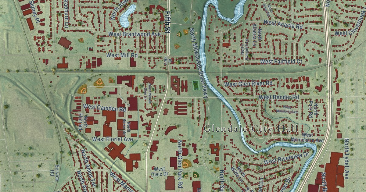 Map of Glendale, Wisconsin in 2026