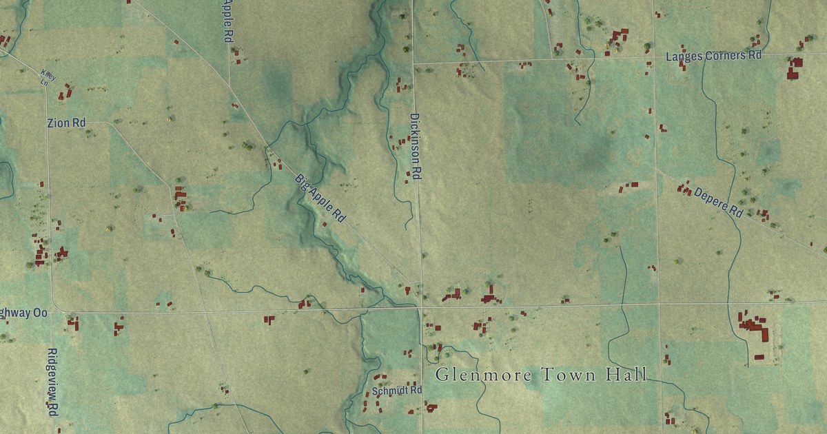 Map of Glenmore, Wisconsin in 2026