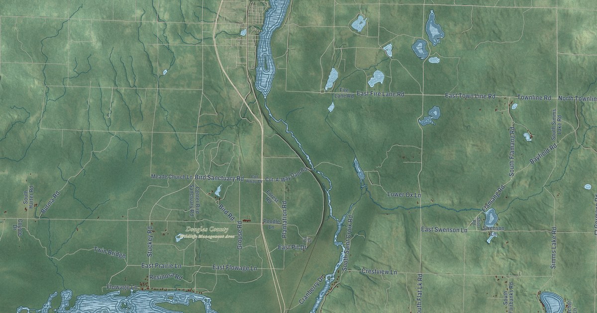 Map of Gordon, Douglas County, Wisconsin in 2026