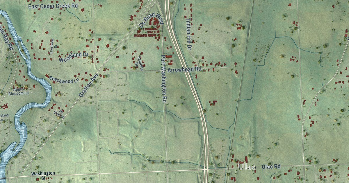 Map of the Town of Grafton, Wisconsin in 2026