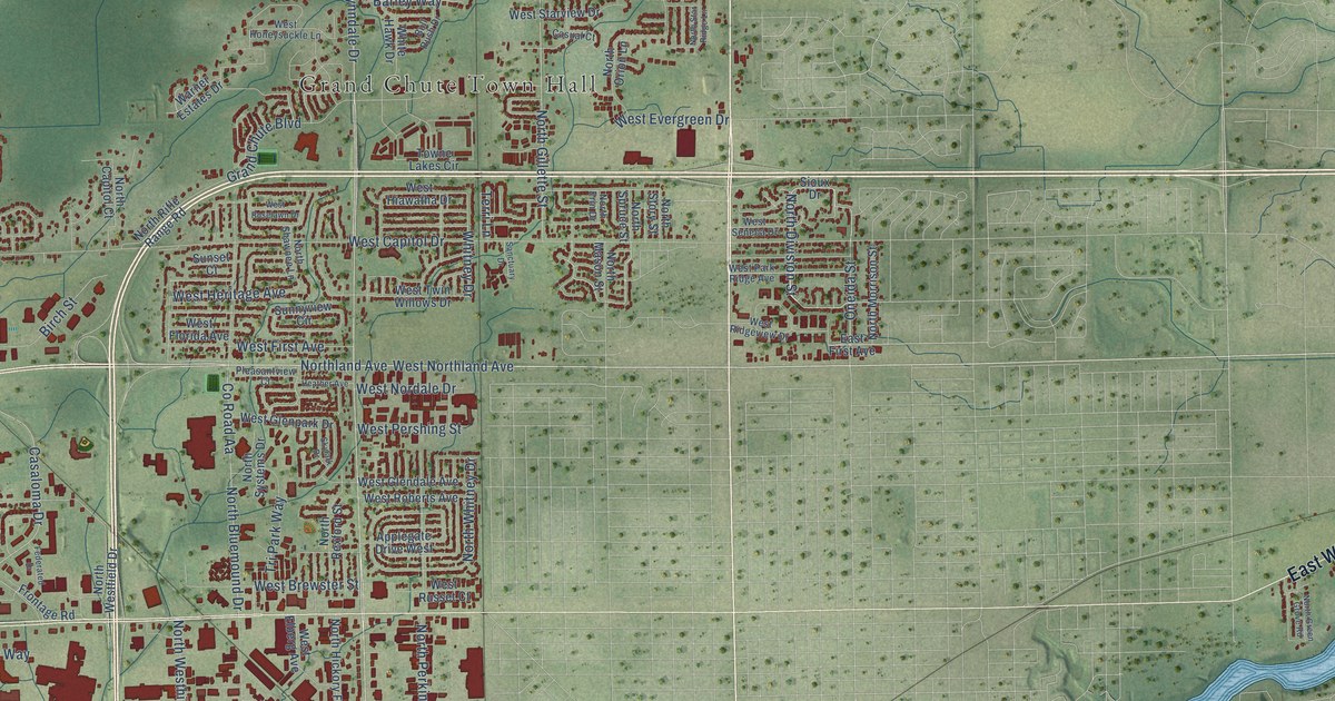 Map of Grand Chute, Wisconsin in 2026
