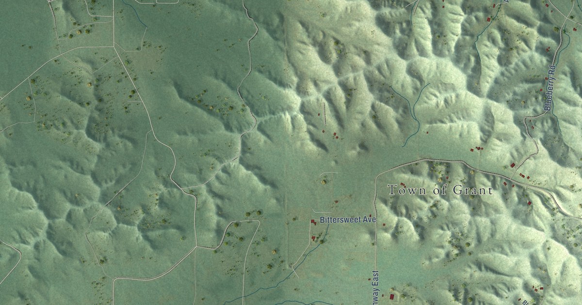Map of Grant, Monroe County, Wisconsin in 2026