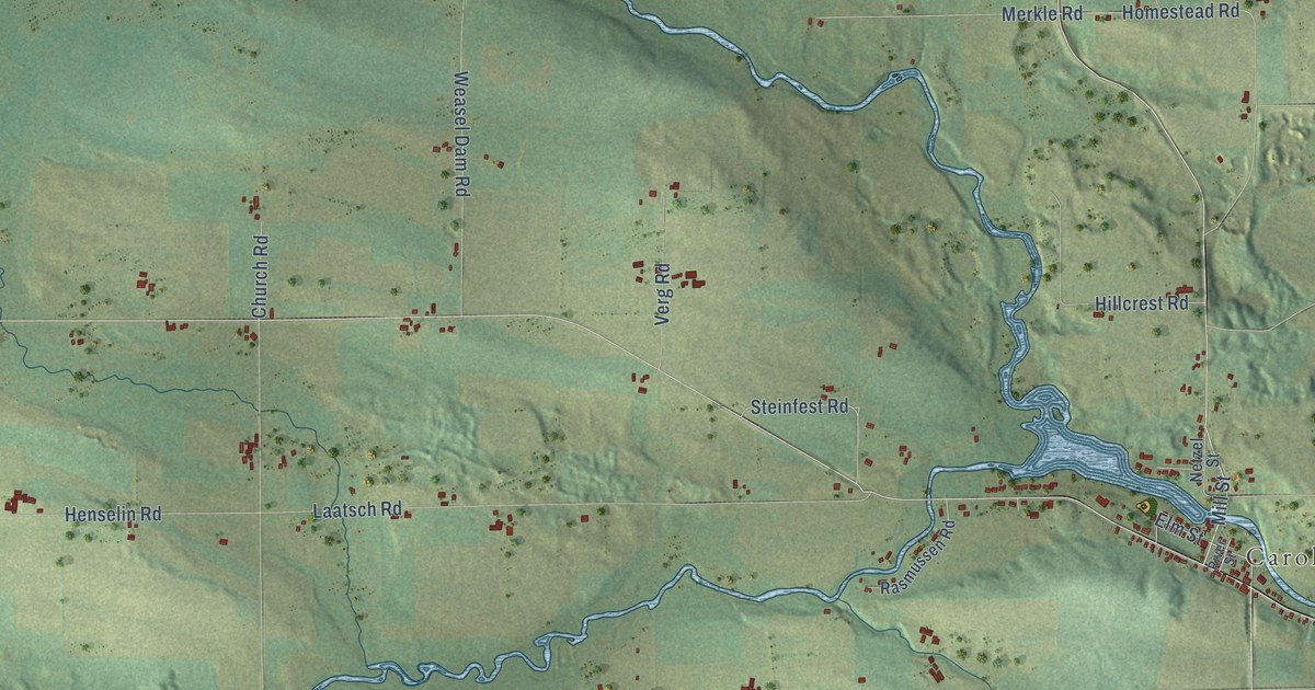 Map of Grant, Shawano County, Wisconsin in 2026