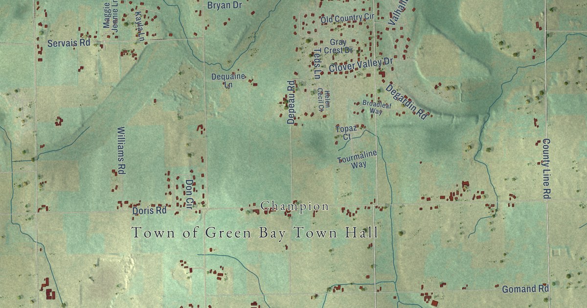 Map of the Town of Green Bay, Wisconsin in 2026