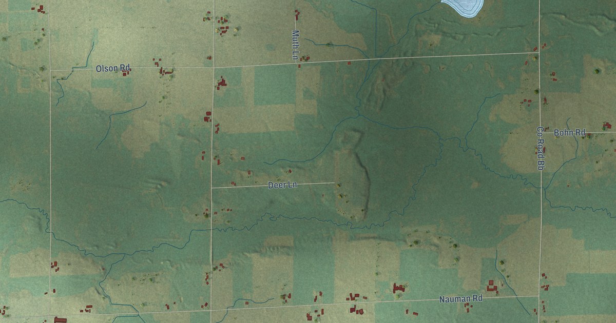 Map of Green Valley, Shawano County, Wisconsin in 2026