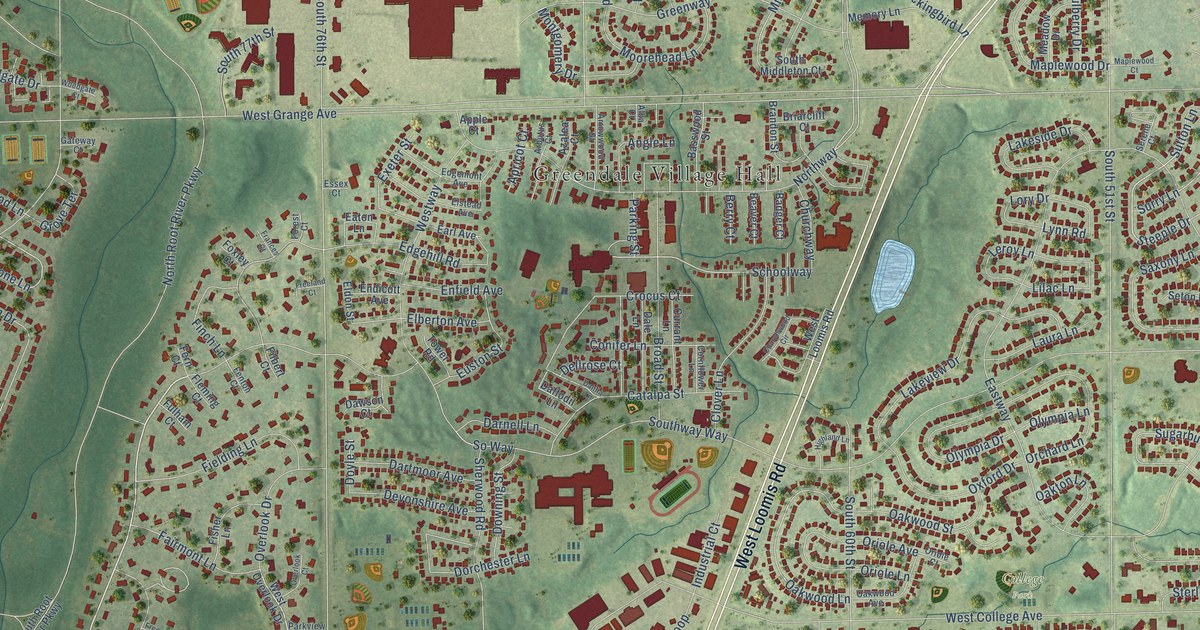 Map of Greendale, Wisconsin in 2026