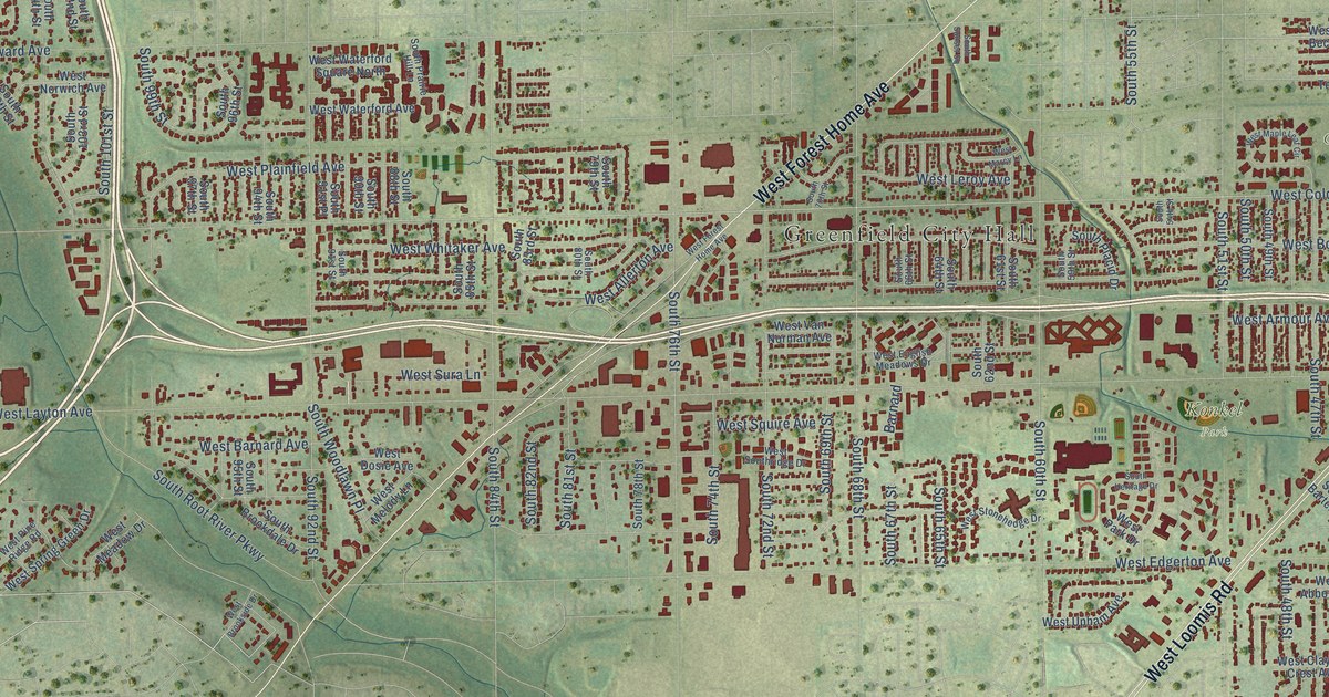 Map of Greenfield, Wisconsin in 2026