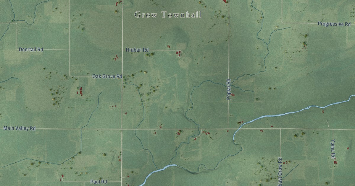 Map of Grow, Wisconsin in 2026
