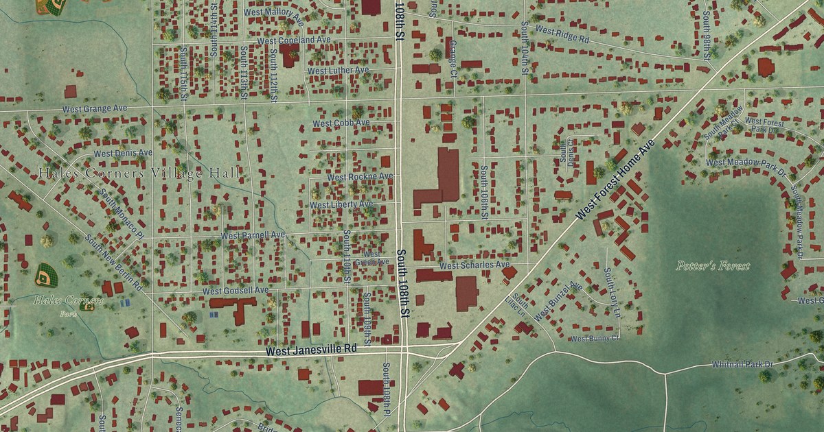 Map of Hales Corners, Wisconsin in 2026