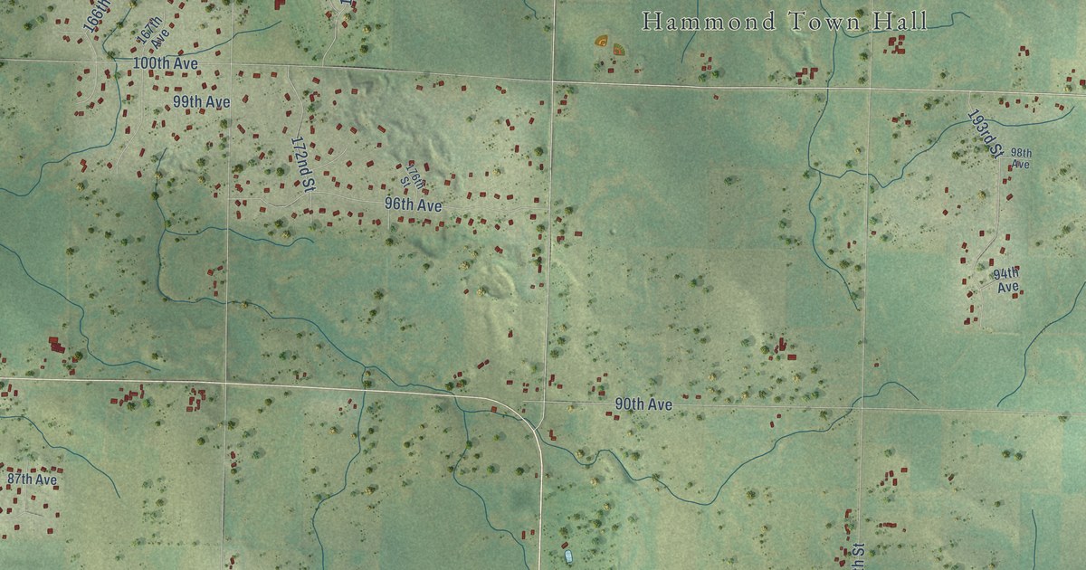 Map of the Town of Hammond, Wisconsin in 2026