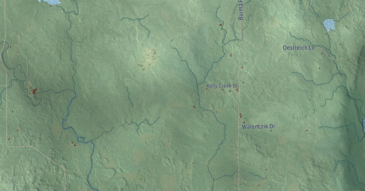 Map of Harding, Wisconsin in 2026