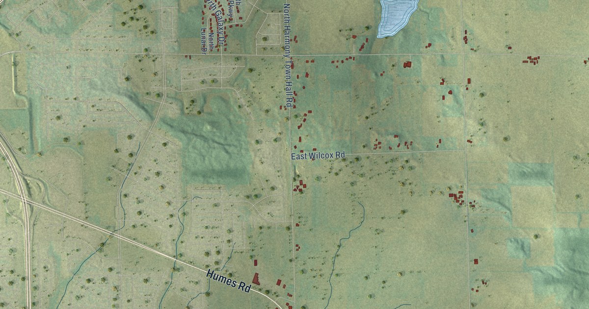 Map of Harmony, Rock County, Wisconsin in 2026