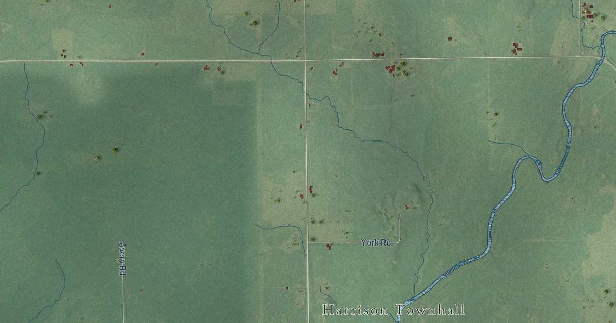 Map of the Town of Harrison, Marathon County, Wisconsin in 2026