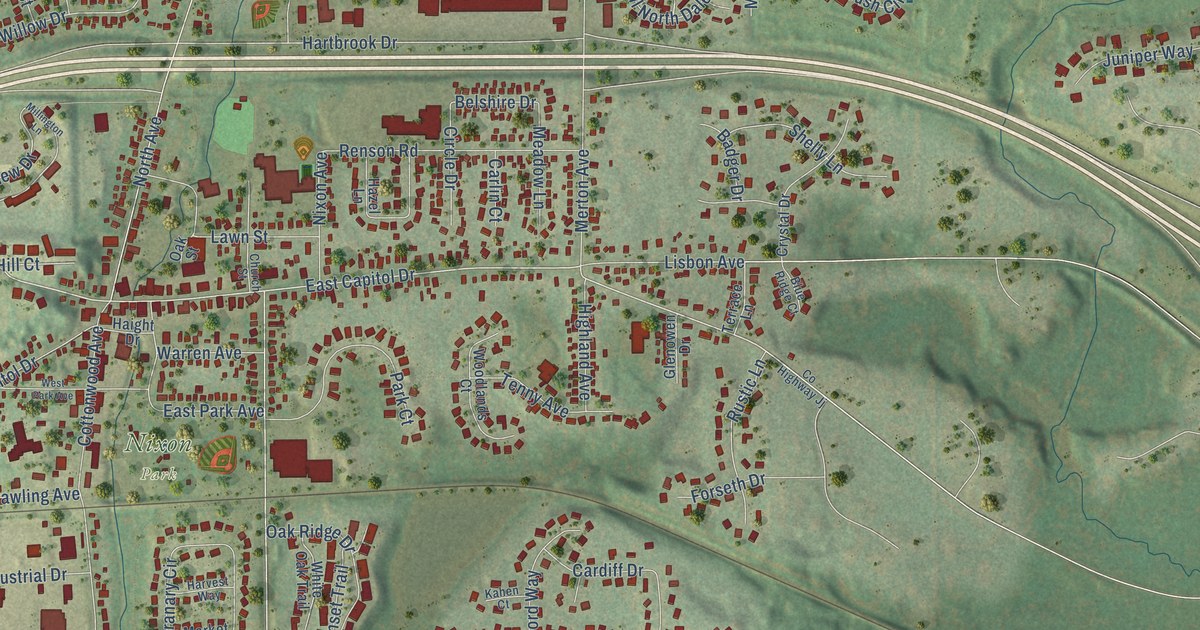 Map of Hartland, Waukesha County, Wisconsin in 2026