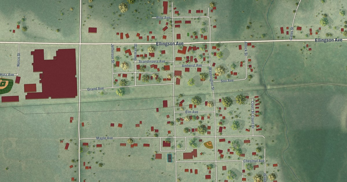 Map of Hawkins, Wisconsin in 2026