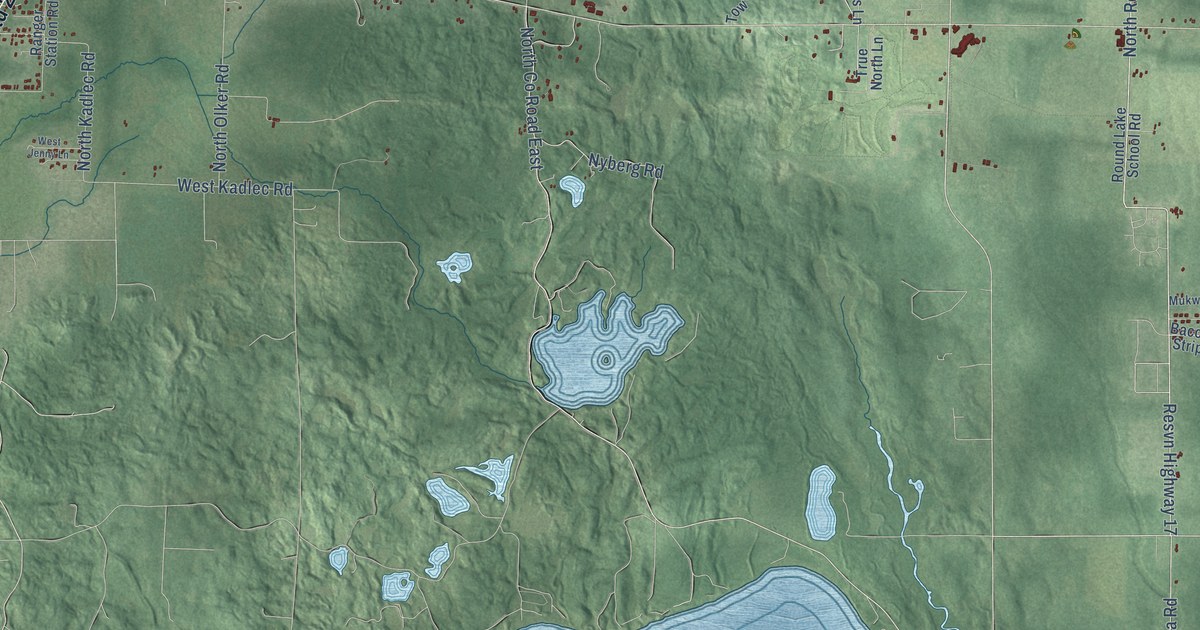 Map of the Town of Hayward, Wisconsin in 2026