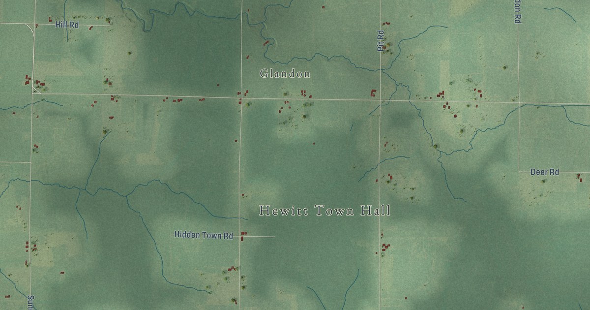 Map of Hewitt, Marathon County, Wisconsin in 2026