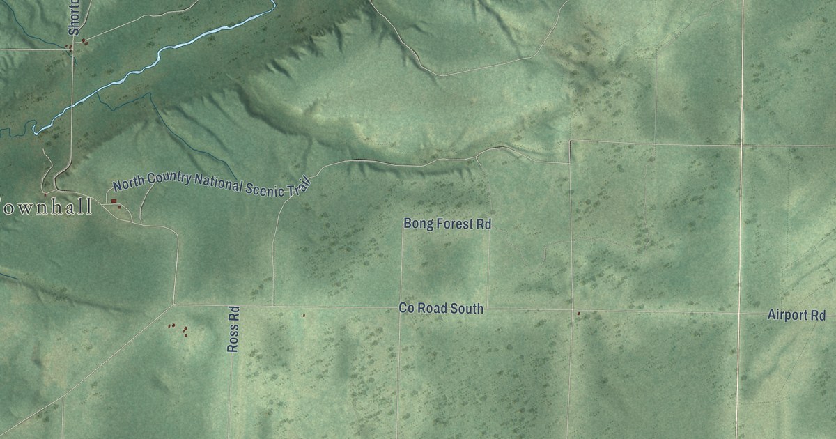 Map of the Town of Highland, Douglas County, Wisconsin in 2026