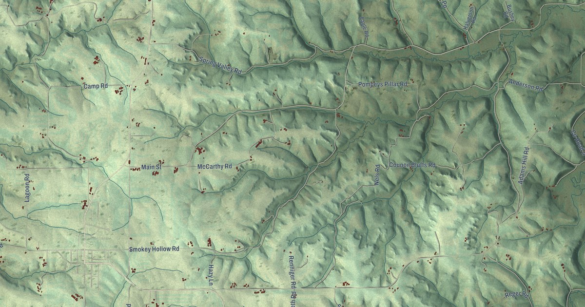 Map of the Town of Highland, Iowa County, Wisconsin in 2026