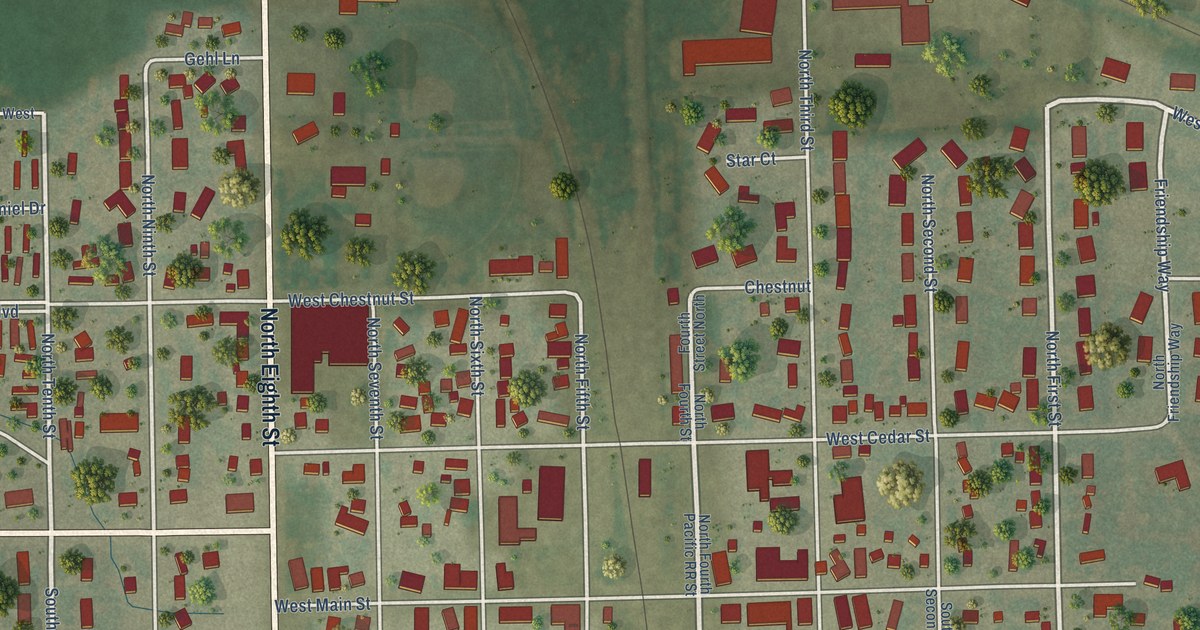 Map of Hilbert, Wisconsin in 2026
