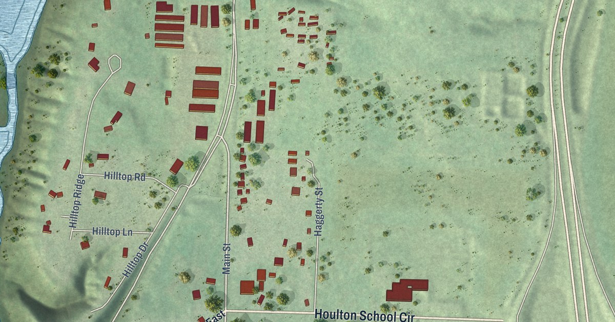 Map of Houlton, Wisconsin in 2026