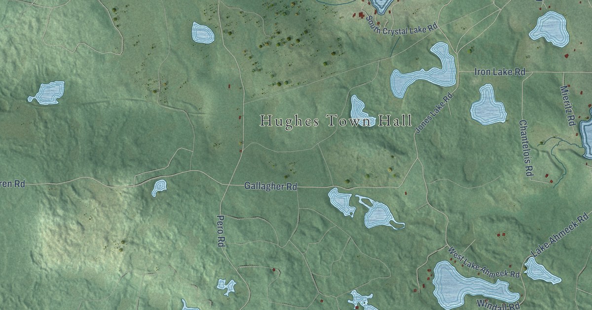 Map of Hughes, Wisconsin in 2026