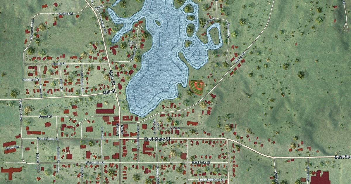 Map of Iola, Wisconsin in 2026