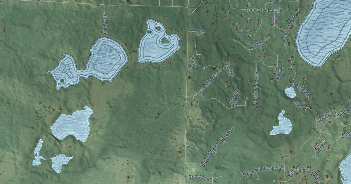 Map of the Town of Jackson, Burnett County, Wisconsin in 2026
