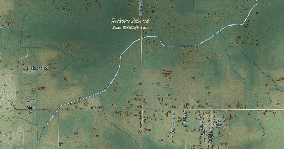 Map of the Town of Jackson, Washington County, Wisconsin in 2026