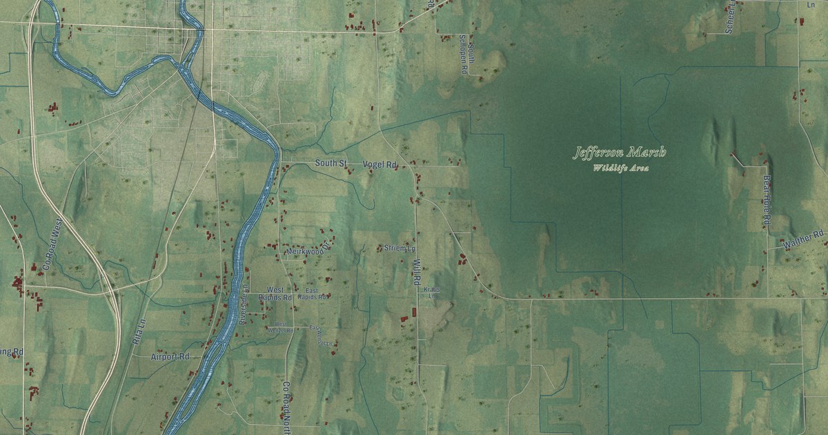 Map of the Town of Jefferson, Jefferson County, Wisconsin in 2026