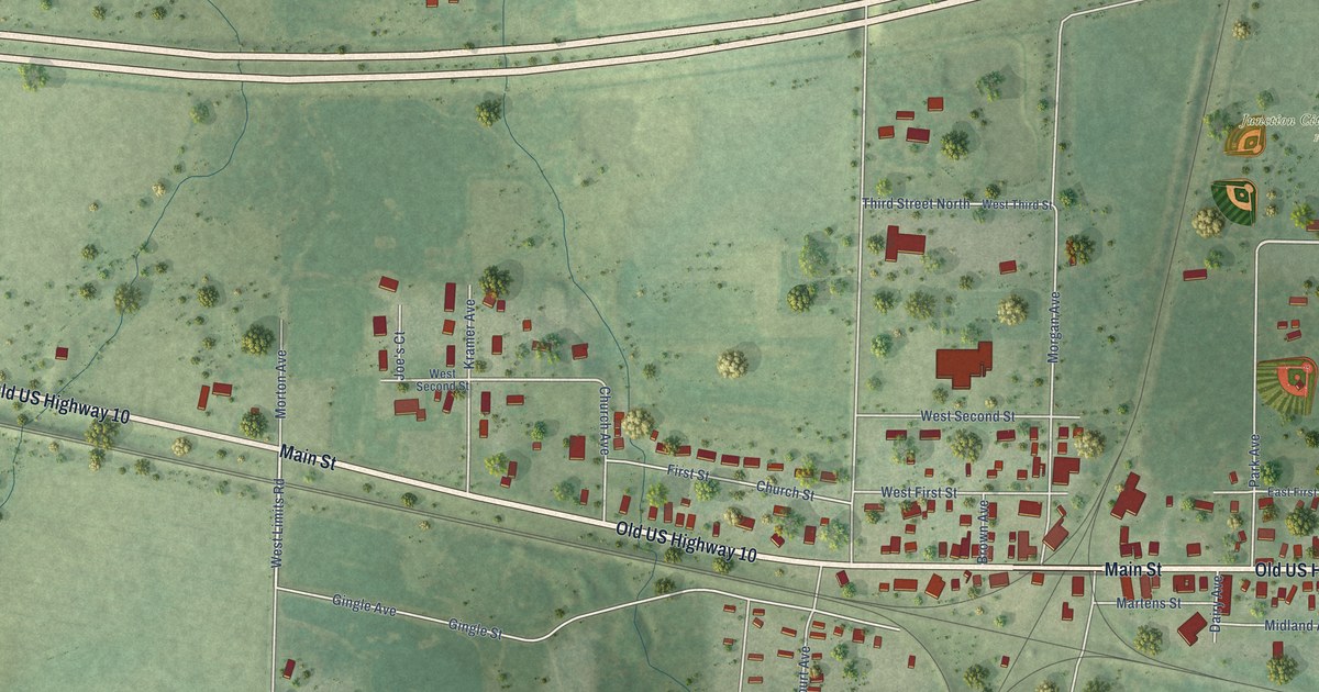 Map of Junction City, Wisconsin in 2026