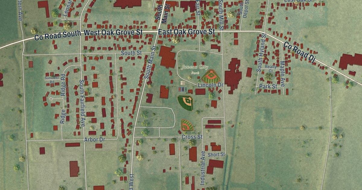 Map of Juneau, Wisconsin in 2026