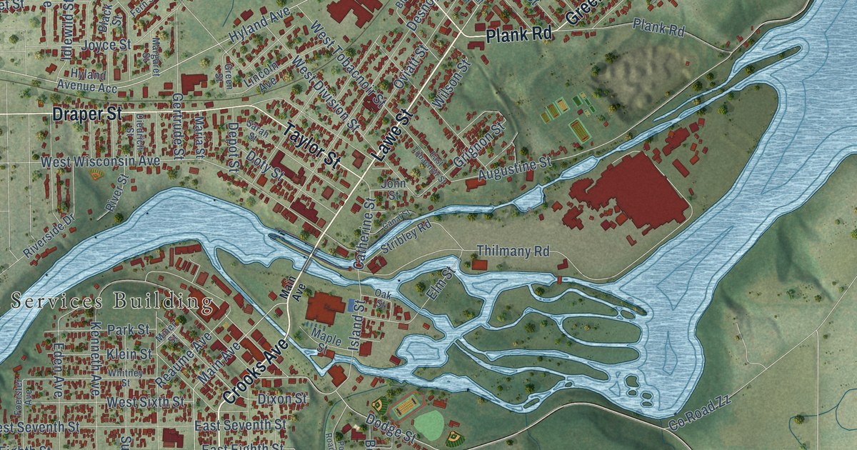 Map of Kaukauna, Wisconsin in 2026