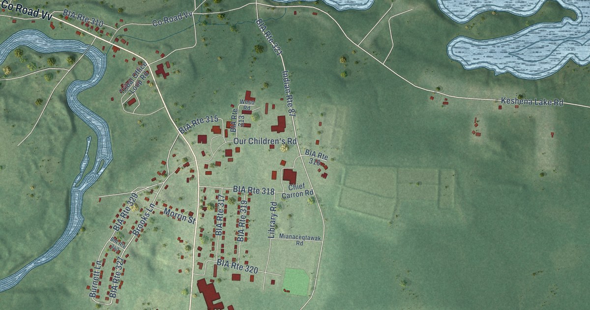 Map of Keshena, Wisconsin in 2026