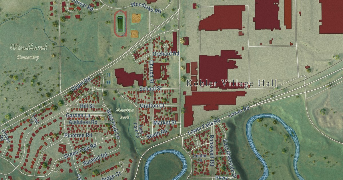 Map of Kohler, Wisconsin in 2026