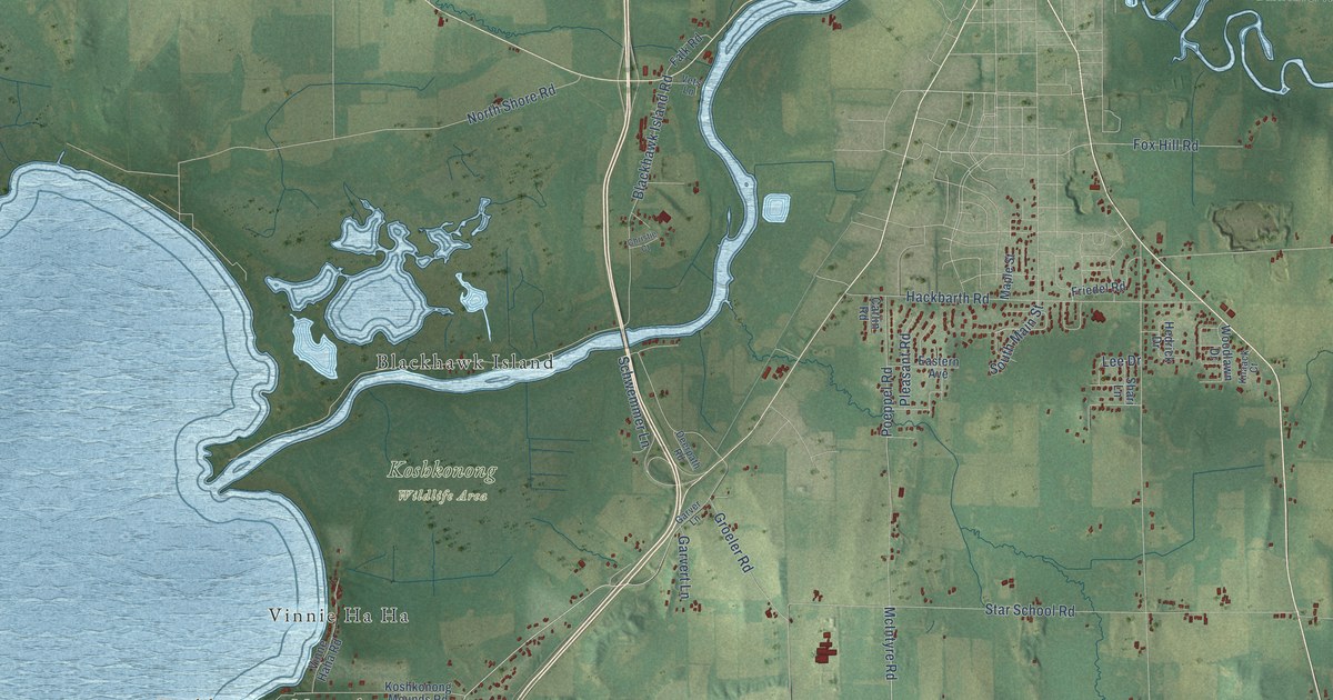 Map of Koshkonong, Wisconsin in 2026