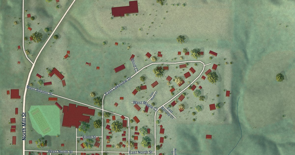 Map of La Farge, Wisconsin in 2026